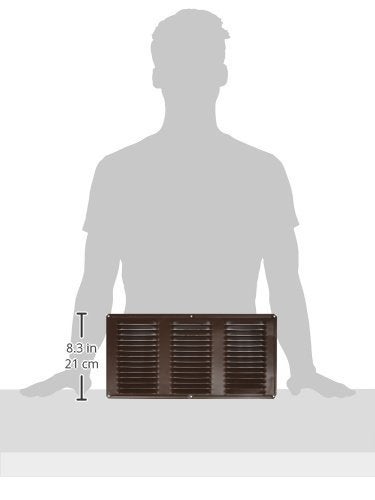 AIR VENT 84212 16"" x 8"" UNDREVE Vent, Brown - Image 2